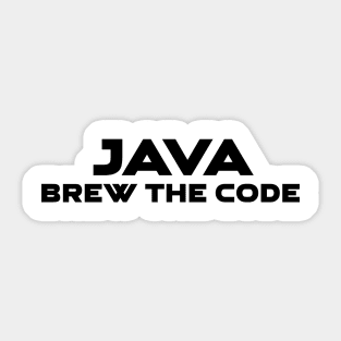 Java Brew The Code Programming Sticker